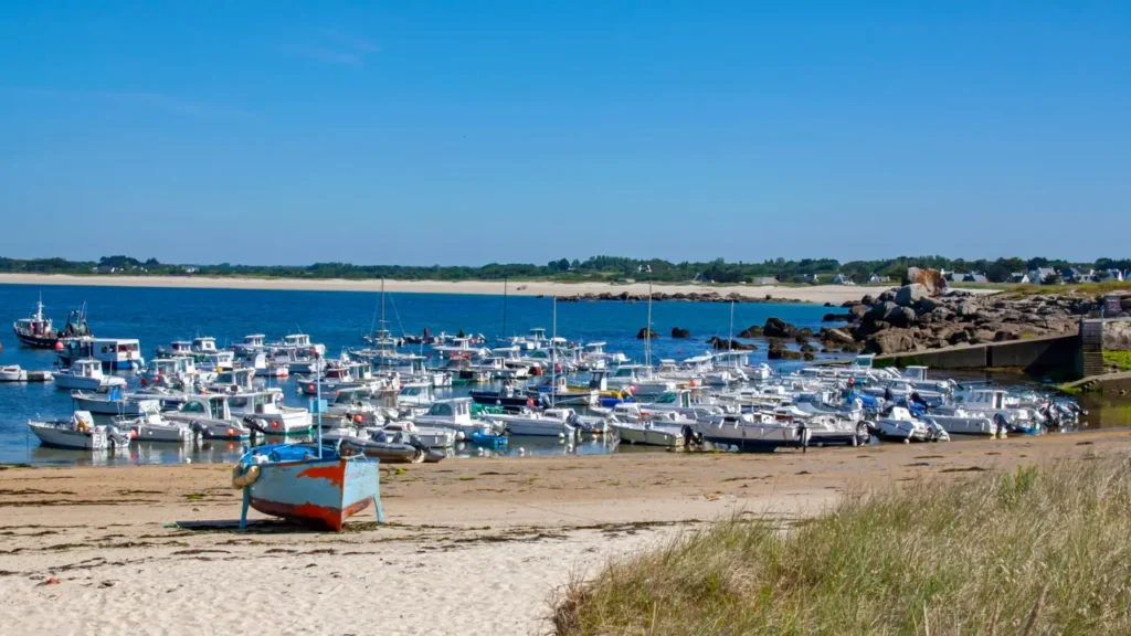 Webcam Tregunc, prise de vue du port de plaisance de la pointe de trevignon